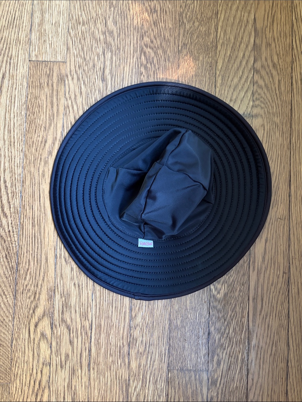 Ruffle Butts wide brim black sunhat size 3T-5